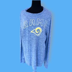 Los Angeles Rams Long Sleeve T-Shirt. 47 Brand. Size Large.,